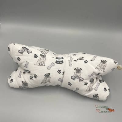 Lese-Relax Knochen gefüllt mit Bio Dinkelspelz – Ergonomisches Nackenkissen für entspanntes Lesen