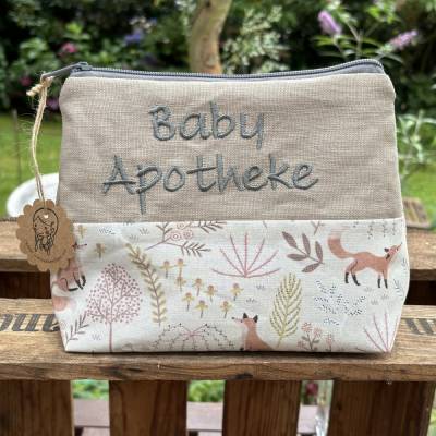 Große Baby Apotheke XL // Windeltasche // Kulturbeutel // Notfalltasche // Reiseapotheke XL // Fuchs