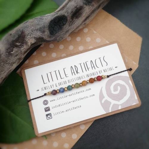 CHAKRA Armband mit Halbedelsteinen // Regenbogen Armband personalisierbar Gold Silber