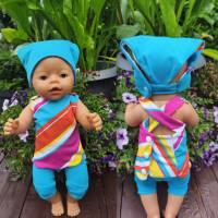 Stickdatei Sommer Puppenkleidung 43cm – Set Hose, Oberteil, Kopftuch für Baby Puppe Bild 2