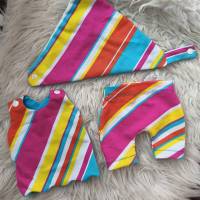 Stickdatei Sommer Puppenkleidung 43cm – Set Hose, Oberteil, Kopftuch für Baby Puppe Bild 3