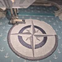 Windrose Applikation Stickdatei 10x10cm Bild 6