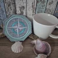 Windrose Applikation Stickdatei 10x10cm Bild 9