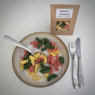Fussili Tricolore für die Kinderküche und den Kaufladen