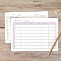 Stundenplan zum Ausdrucken | 3 Designs in A4 + A5 | Schulstart Vorlage für Kinder & Erwachsene Bild 1