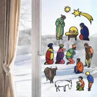Laserdatei Fensterbild Krippe - Plotter - SVG - Figuren - Scherenschnitt - Weihnachten - Advent - Lasercut - Download Bild 1
