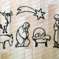Laserdatei Fensterbild Krippe - Plotter - SVG - Figuren - Scherenschnitt - Weihnachten - Advent - Lasercut - Download Bild 7