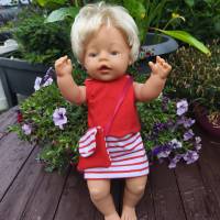 Stickdatei Set Sommer Puppenkleidung für 43cm Baby Puppe – Rock, Oberteil & Tasche von Design-by-Jasmina Bild 3