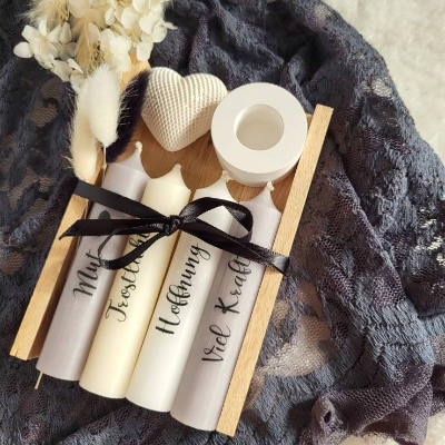 Trauerkerzen Set Nimm dir was du brauchst – Erinnerungslicht Beerdigung Trostlicht Geschenk