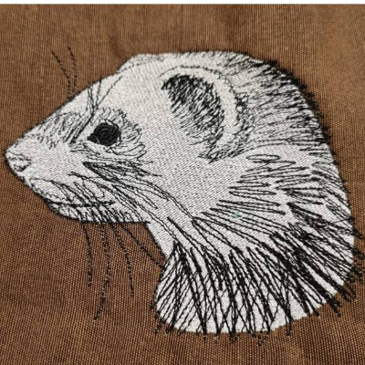 DreamEmbroid Frettchen Scribble Stickdatei – Tiermotiv für kreative Projekte