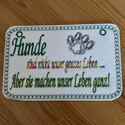 ITH Stickdatei Hunde Türschild & MugRug – DreamEmbroid | Sofortdownload
