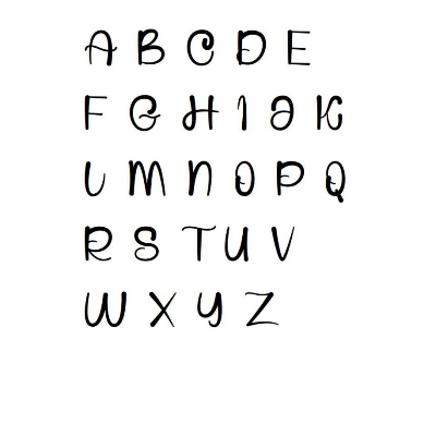 Kreuzstich Vorlage Alphabet Groß- und Kleinbuchstaben und Zahlen für Handstickerei