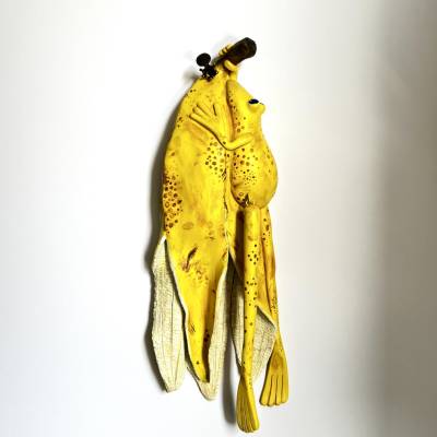 Der Bananenfrosch, Frosch, Frosch Skulptur, Bananenschale, Banane, Froschkönig, Froschplastik, Froschfigur