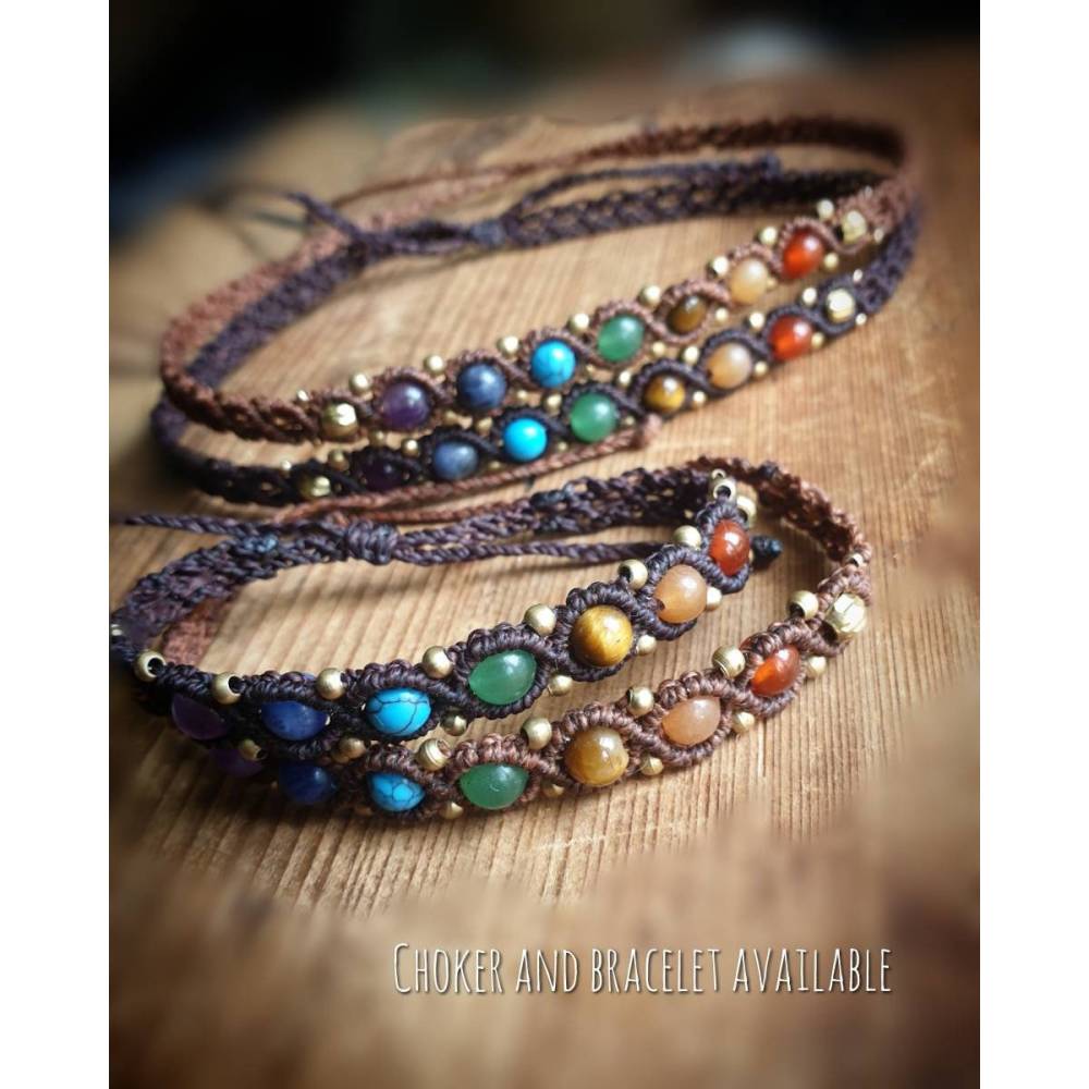 GEHECRST Chakra Armband Tigerauge - Heilsteine Energie Schmuck Damen Herren