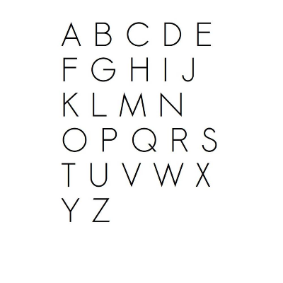 Kreuzstich Vorlage Alphabet Druckschrift Groß- und Kleinbuchstaben für Handstickerei