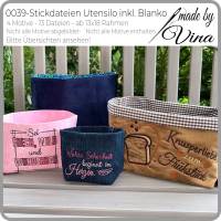 Stickdatei Blanko Utensilo & Frühstücks Utensilo ITH ab 13x18 – 4 Varianten, 13 Dateien, Rohlinge Bild 2