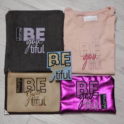 BE you tiful Stickdateien SET- 5 Varianten 10x10-Stickfolie/Crosstitch, Trapunto, Applikation,2 Verschiedene Muster beau