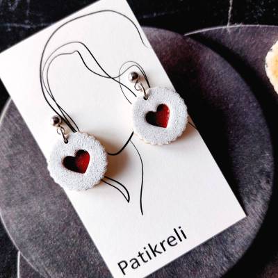 Ohrstecker mit Plätzchen als Anhänger