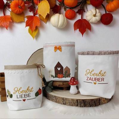 Stickdateien Set Herbstzauber – 21 herbstliche Motive für 10x10 Rahmen