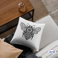 Biene im Mandala-Effekt – Plotterdatei SVG für Sonnenfänger, Fensterbilder und kreative Projekte Bild 3