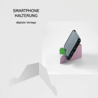 digitale PDF VORLAGE, Bastelvorlage für eine einfache Handyhalterung, Smartphone Stand, Basteln aus Karton