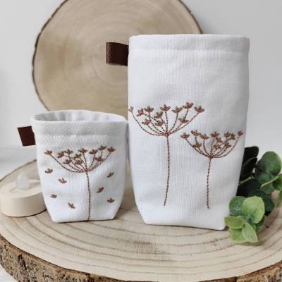 Stickdateien Doldenblüten & ITH Teelichthalter ab 10x10 Rahmen – 5 Dateien Set