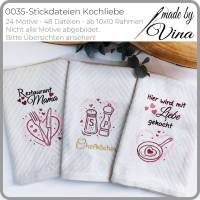 Stickdatei Set Kochliebe – 24 Küchenmotive ab 10x10 cm für Deko & Geschenke Bild 2