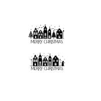 Merry Christmas Christmas Village Christmas Town Bundle PNG SVG Datei - Download Plotterdatei Plotter File Bild 1