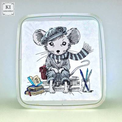 Stickdateien Herr Maus auf Reisen im Scribble Stil – ab 13x18 cm, Doro-Collection