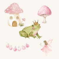 DigiStamp-Set Feenland Rosa Set 1 – fünf märchenhafte PNG-Motive für Karten, Basteln & Scrapbooking Bild 2