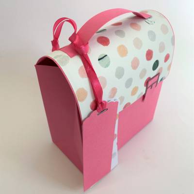 Schulranzen Schultasche aus Karton – Handgemachte Geschenkverpackung zur Einschulung (14,5 x 16 x 7,5 cm)