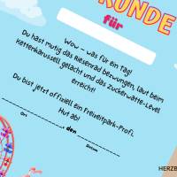 Personalisierte Kinderurkunde – Freizeitpark Erlebnis | Geschenk & Erinnerung Bild 6