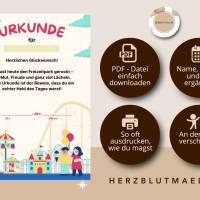 Individuelle Kinderurkunde – Freizeitpark Abenteuer | Geschenk & Andenken Bild 2