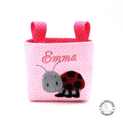 Lenkertasche für Laufrad, Roller & Dreirad – Marienkäfer aus Nickiplüsch