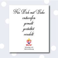 Geburtstagskarte zum Ausdrucken Seerosen – Digitale Aquarellkarte als Postkarte & Klappkarte - PDF Bild 5