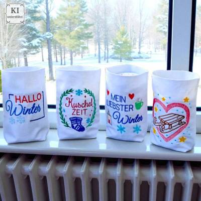 Stickdateien Set Winterzauber: 23 Motive (46 Dateien) ab 10x10 cm – Winter Deko & Geschenke