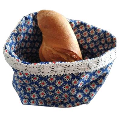 Brotkorb aus Vintage-Baumwolle – schlicht, waschbar & handgemacht