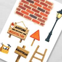 Wichtel Baustelle Set zum Ausdrucken, Wichtelbaustelle Druckvorlage, Wichtelzubehör Weihnachten Bild 4