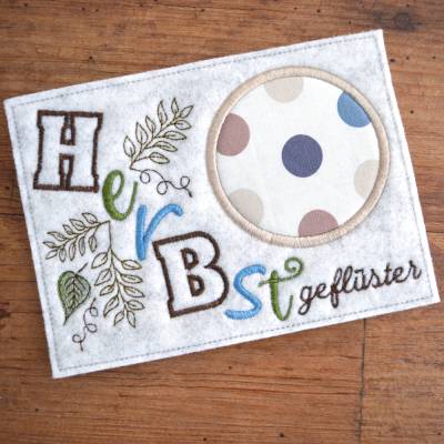 Stickdatei Mugrug Untersetzer Herbst Herbstgeflüster ab 12x18cm