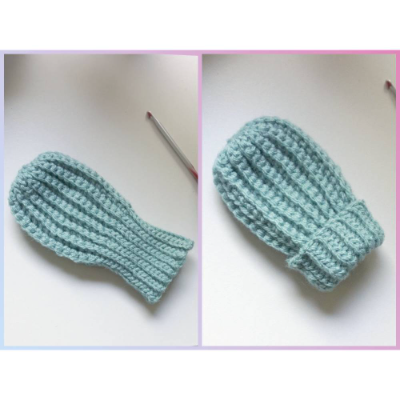 Häkelanleitung für Baby Fäustlinge (0-6 Monate)