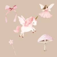 DigiStamp-Set Feenland Rosa Set 3: fünf zauberhafte PNG-Motive für Karten, Basteln & Scrapbooking Bild 2