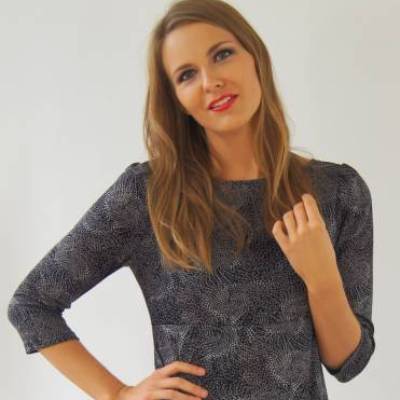 Kleid AVA dezent gemustert 32-52 größen und längenangepasst