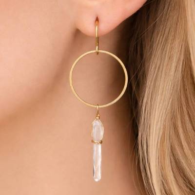 Ohrringe BOHO-KRISTALLE Kristallohrringe Boho Stil golden (2400)