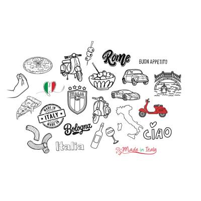 Italy Italien Bundle PNG SVG Datei - Download Plotterdatei - svg png Datei - Europe Rom Nudeln Pasta Wein Wine Pizza 