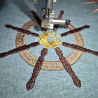 Steuerrad Applikation Stickdatei 10x10cm Bild 2