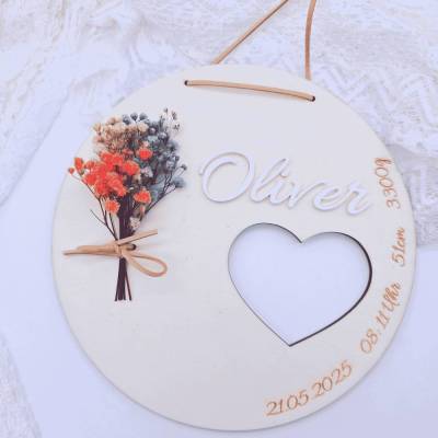 Personalisiertes Namensschild | Geschenke zur Geburt | Taufgeschenk | Geschenkidee | Geburtstafel | Baby Geschenk |  ind