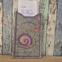 Gruß Schnecke Stickmuster 12-14x18cm – Niedliche Schnecke mit Luftballon für Kinder, Geschen Bild 7