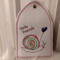 Gruß Schnecke Stickmuster 12-14x18cm – Niedliche Schnecke mit Luftballon für Kinder, Geschen Bild 9