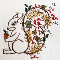 Stickdatei Eichhörnchen Herbst – Herbstliche Stickmuster in 4 Größen Bild 4