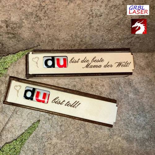 Du bist - 160 Laser Cut Vorlagen für Duplo Geschenkbox, 3mm 4mm SVG DXF AI Lightburn Geburtstag Freundschaft Gesundheit